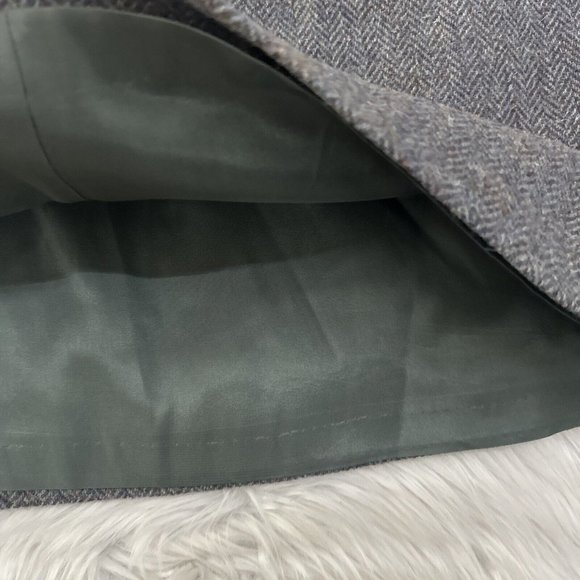 Bretton Place womens vintage skirt gray chevron 18 lined 100% wool - Picture 10 of 11